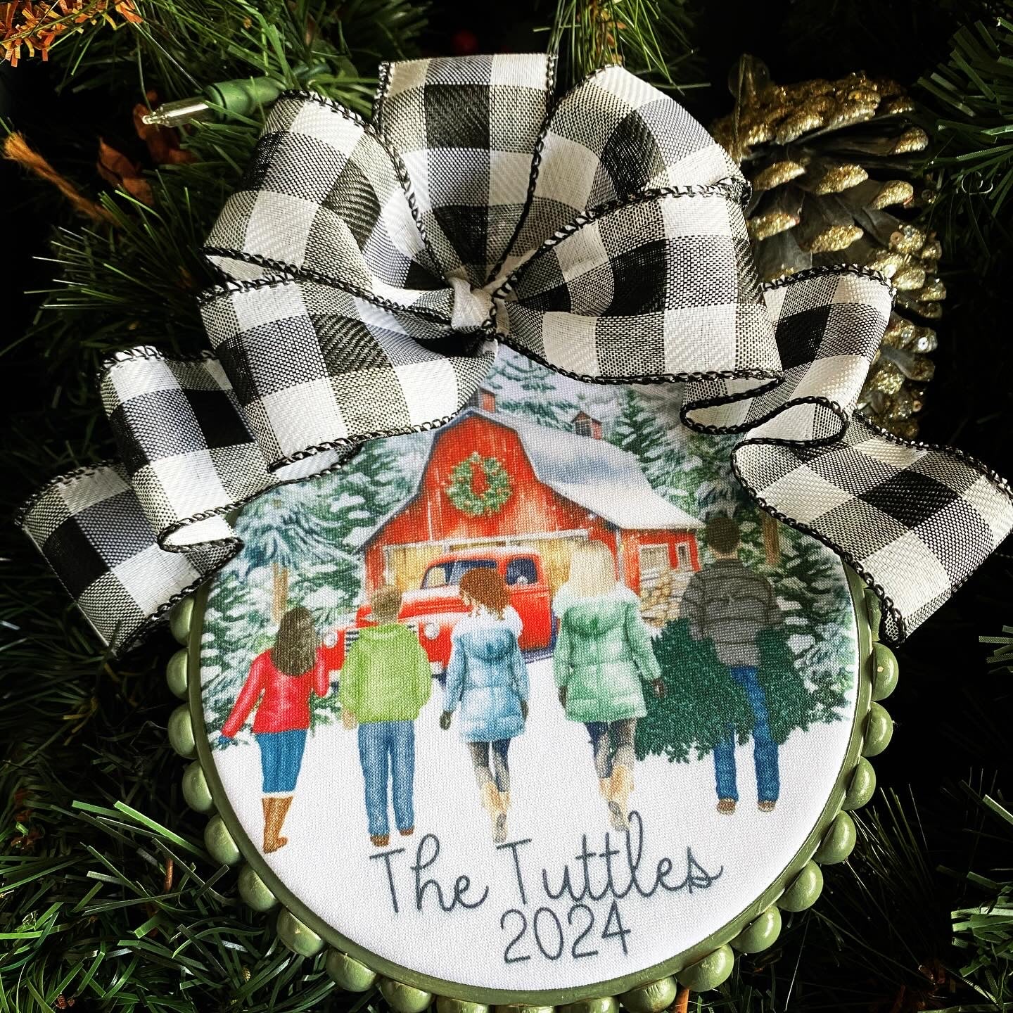 Christmas in the Country 5" Custom Printed Ornament (Buy 3 get 1 Free!)