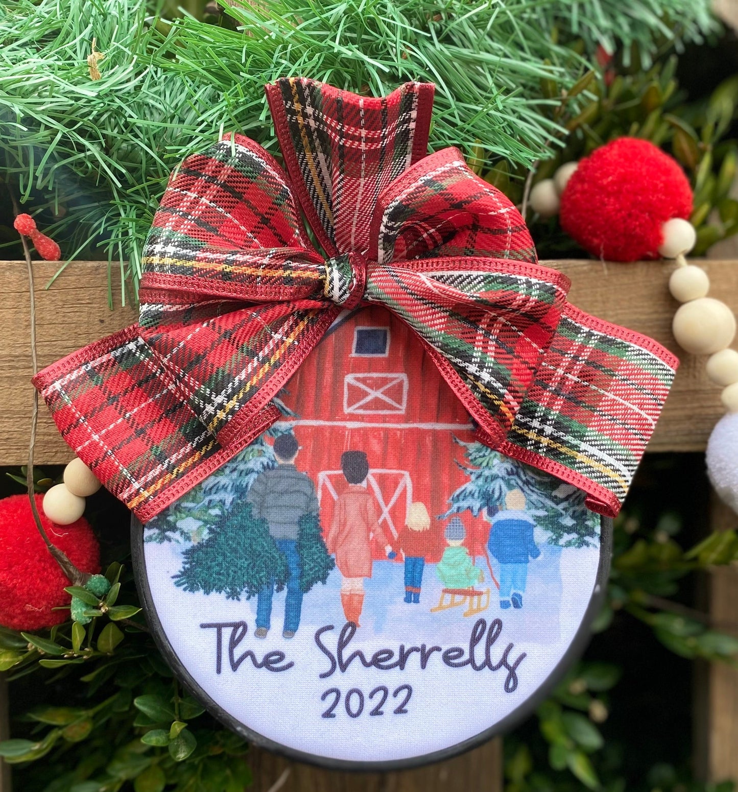 Christmas in the Country 5" Custom Printed Ornament (Buy 3 get 1 Free!)