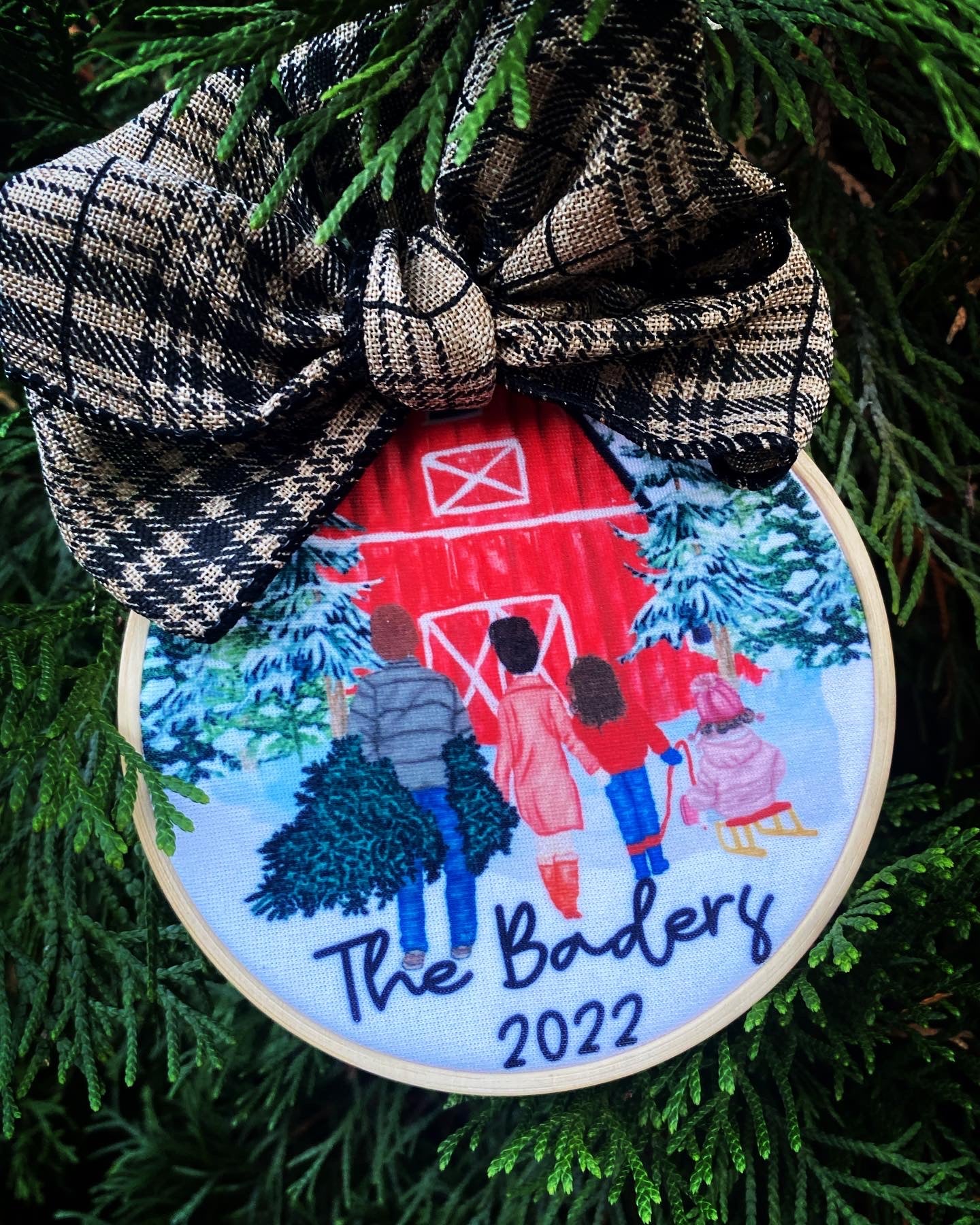 Christmas in the Country 5" Custom Printed Ornament (Buy 3 get 1 Free!)
