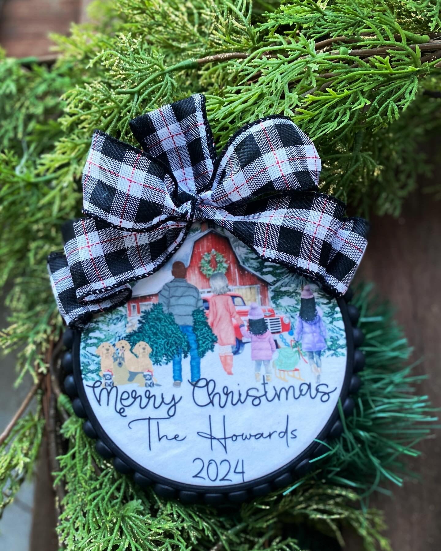 Christmas in the Country 5" Custom Printed Ornament (Buy 3 get 1 Free!)