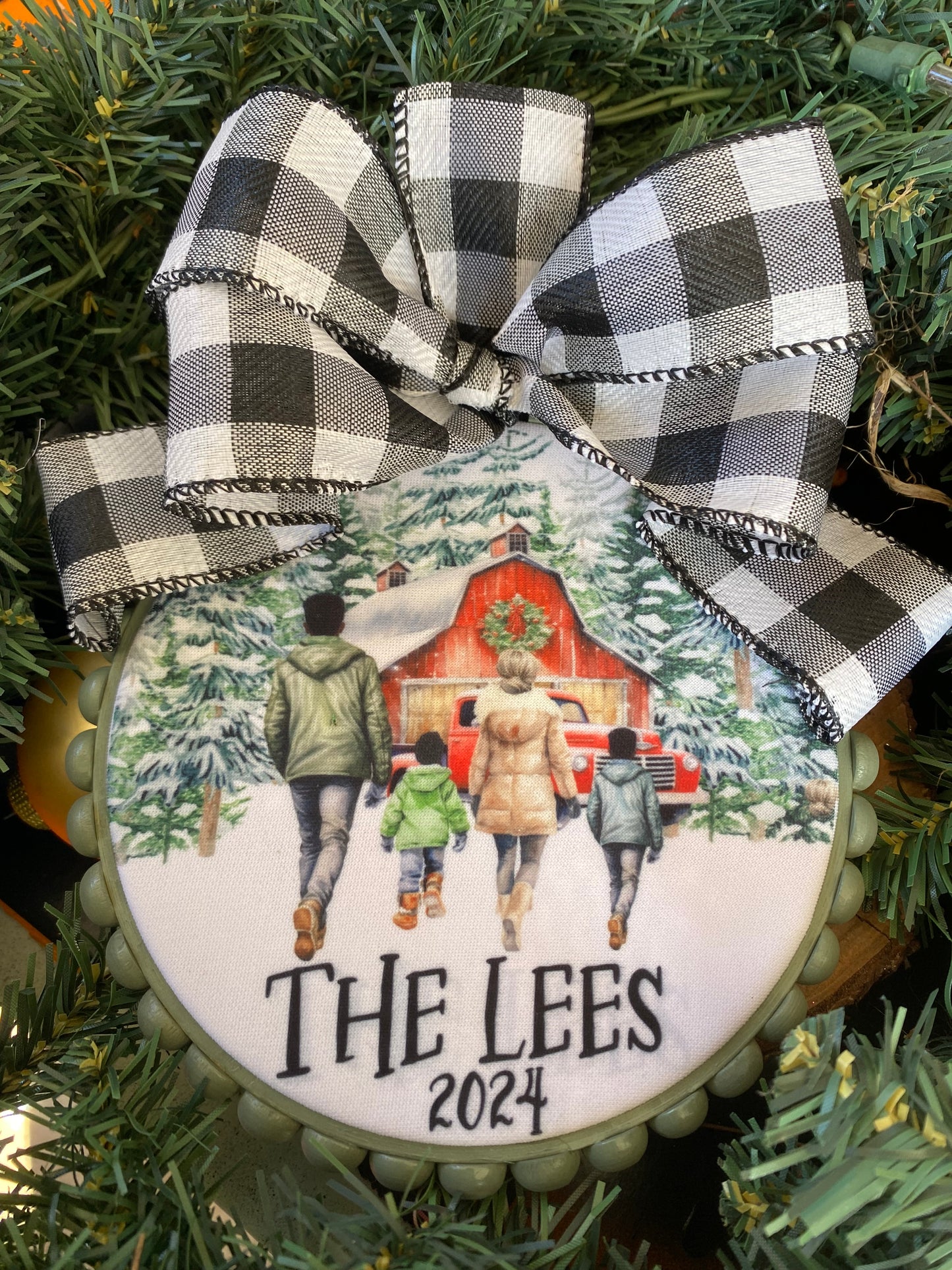 Christmas in the Country 5" Custom Printed Ornament (Buy 3 get 1 Free!)