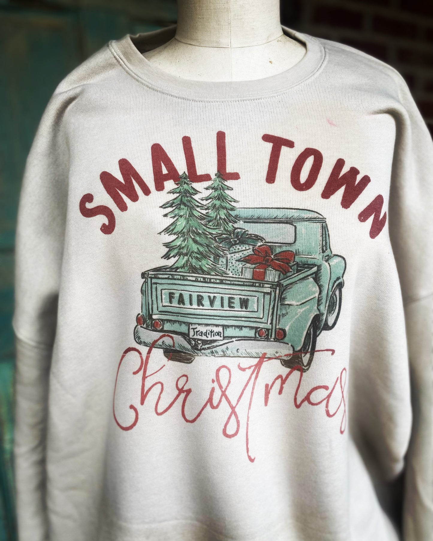 Small town Christmas Sweatshirt ( Add your OWN hometown!)